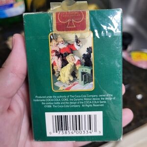 Vintage Unopened 1995 and 1996 Coca Cola Christmas Playing Cards